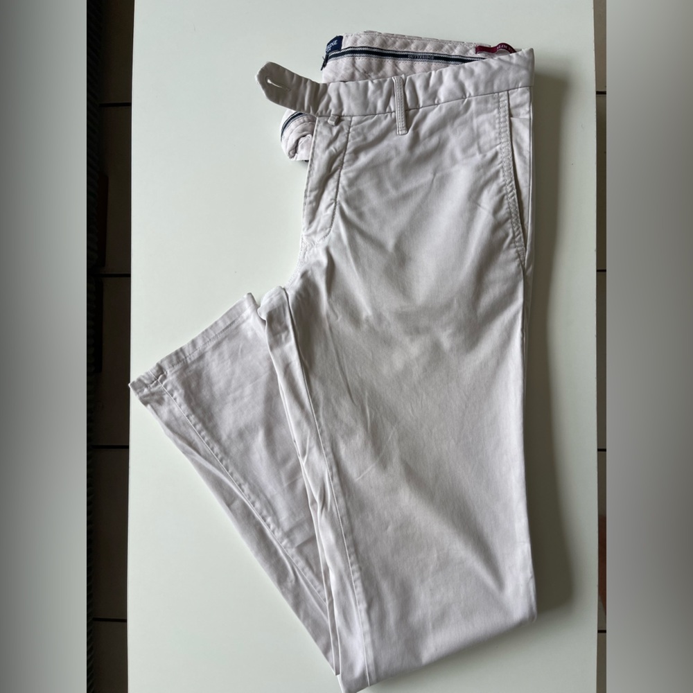 Slim Low Rise Chinos in Light Stone